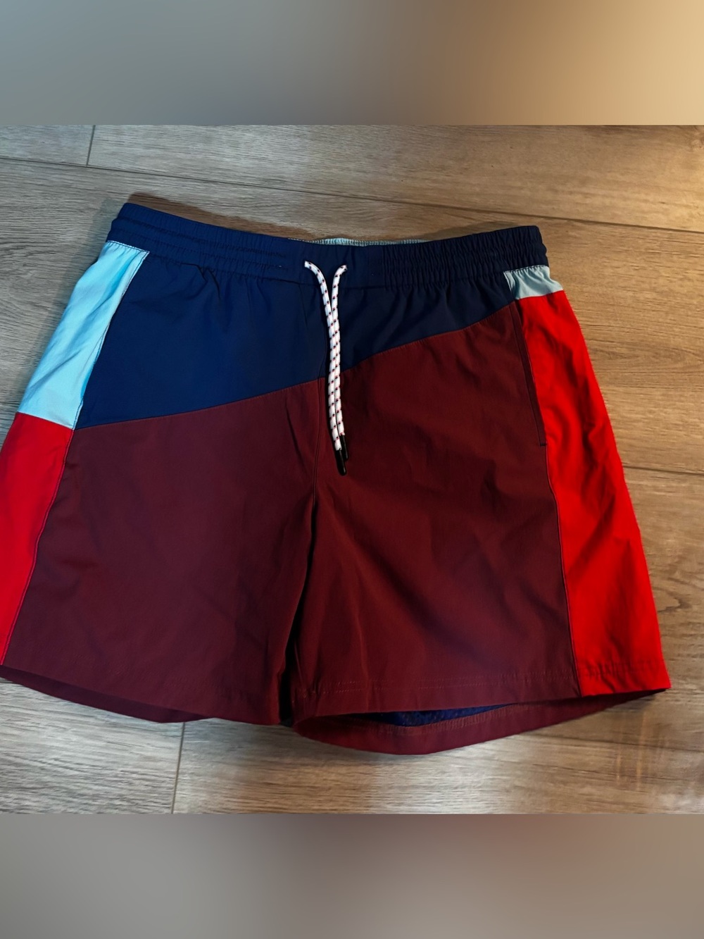 Men's Chubbies Swim Trunks - Navy, Burgundy & Red size Large NWOT